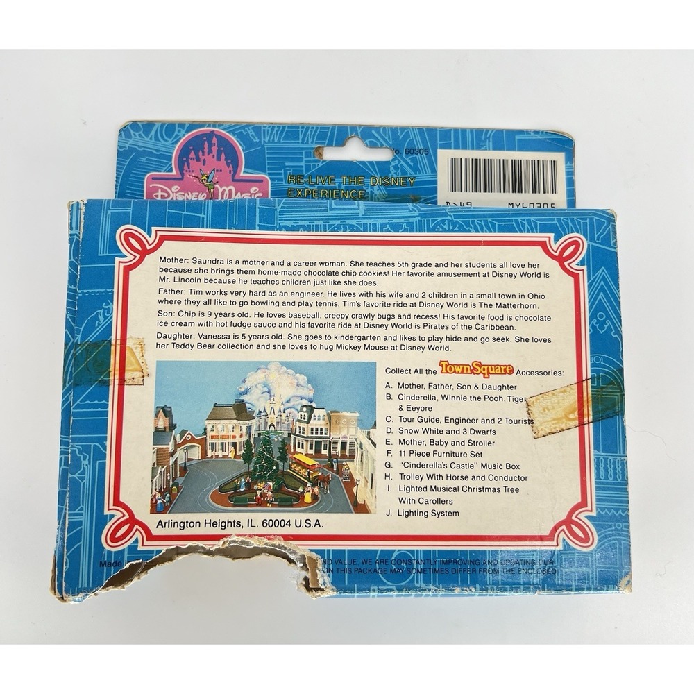 NEW 1988 Vintage Disney Magic Town Square Friends Snow White & 3 Dwarfs 60305 - Picture 2 of 8